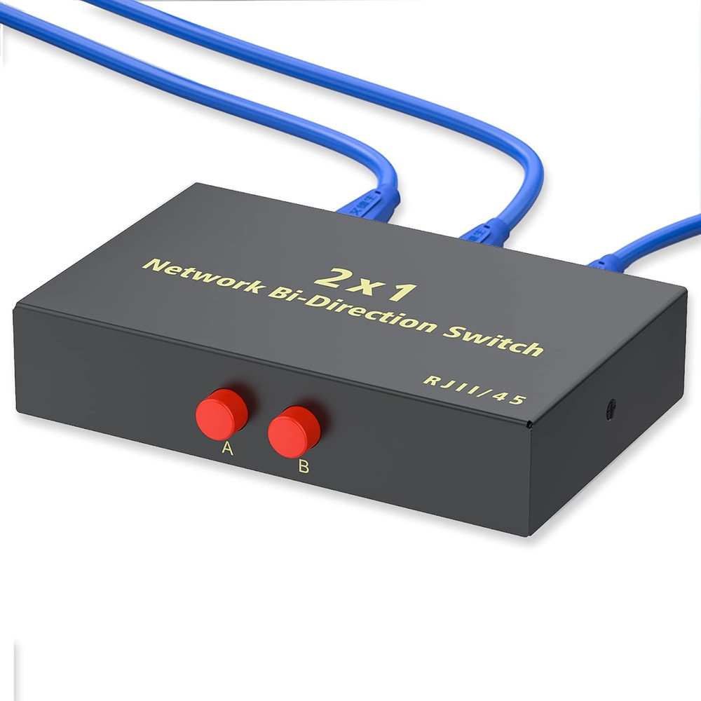 RJ45 Network Switch Selector 2X1 Ethernet RJ45 Network Switch Splitter Selector