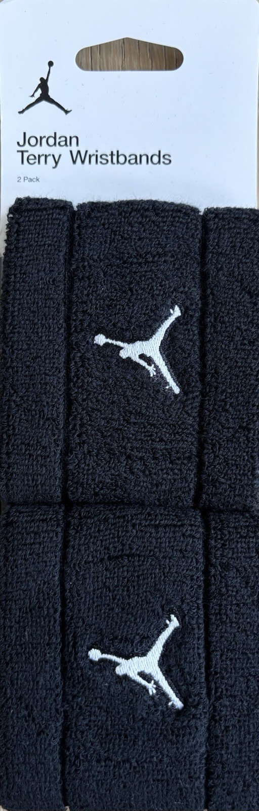 NEW - Jordan Terry Wristbands (2) - Black/ White