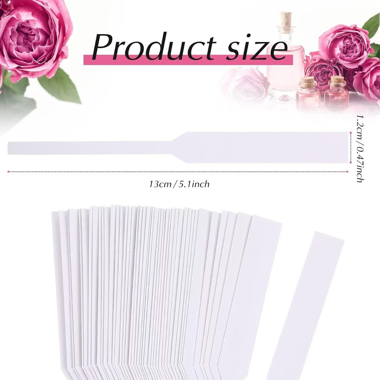 QISLOA 200 PCS Perfume Test Strips Disposable White Tester Strips...