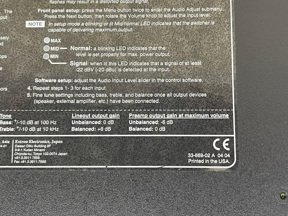 Extron System 5 IP Switcher with Front Panel Control