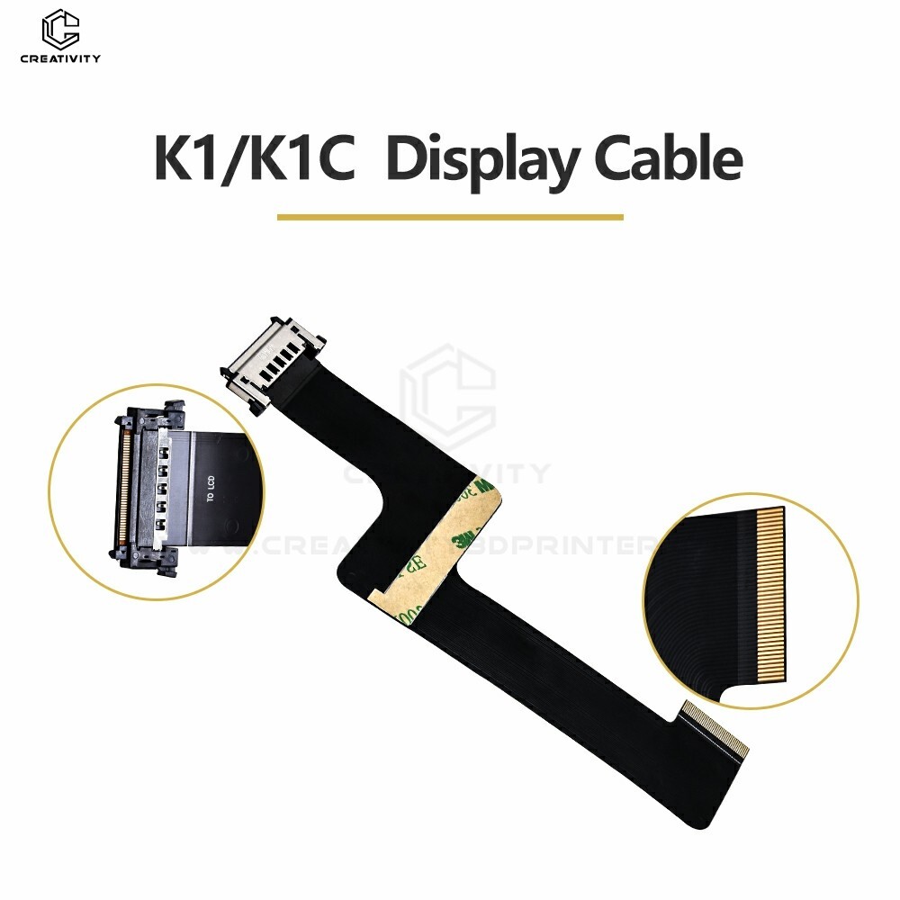 Creality K1/K1C/Ender 3V3 Display Screen Connection Cable Black FPC Cable L162mm