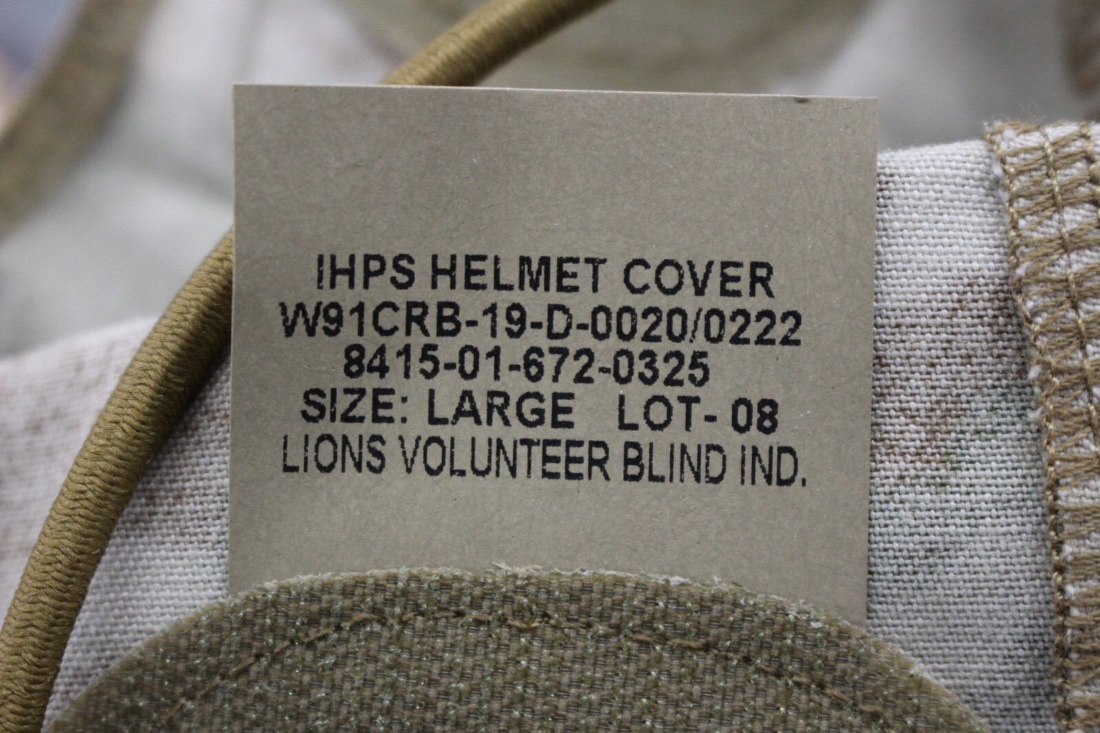 IHPS HELMET COVER OCP - USGI LARGE