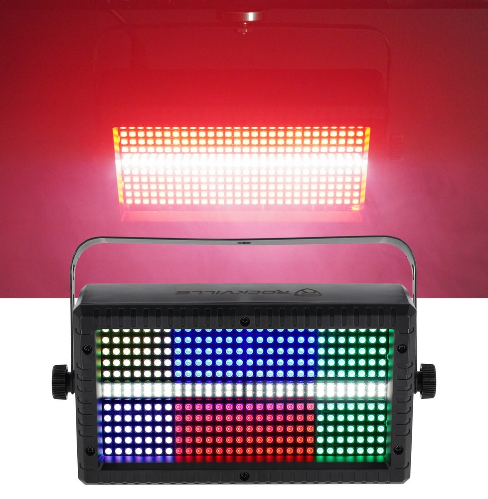 (4) Rockville STAGE PANEL 336 DJ Visual Effect Lights w/DMX/Strobe/Wash/Matrix