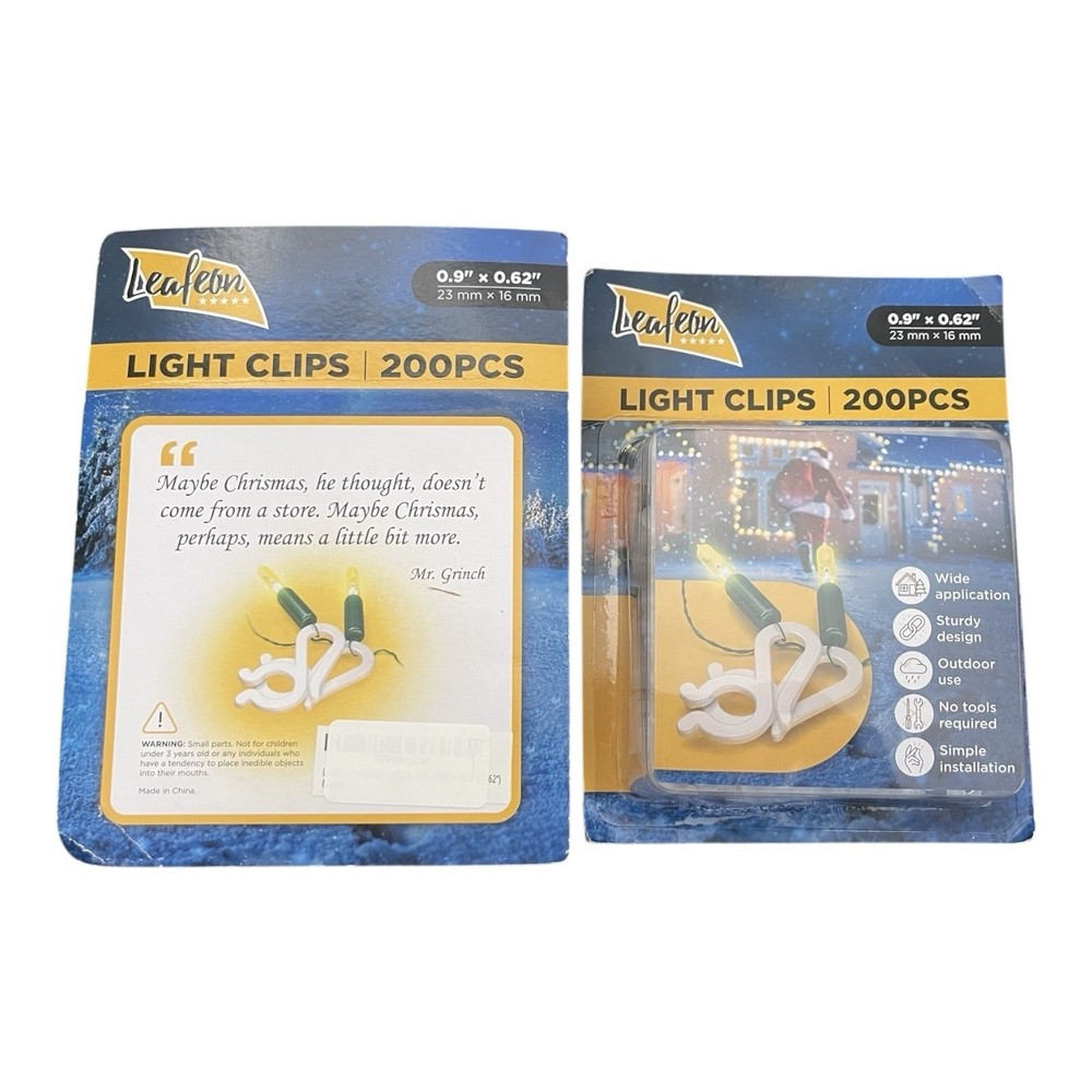 Leafeon Christmas Light Clips 200 X 2 Pack