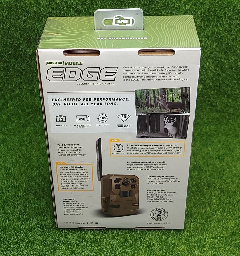 Moultrie Mobile Edge Multi-Cellular Built-in Memory Trail Game Camera #MCG-14076