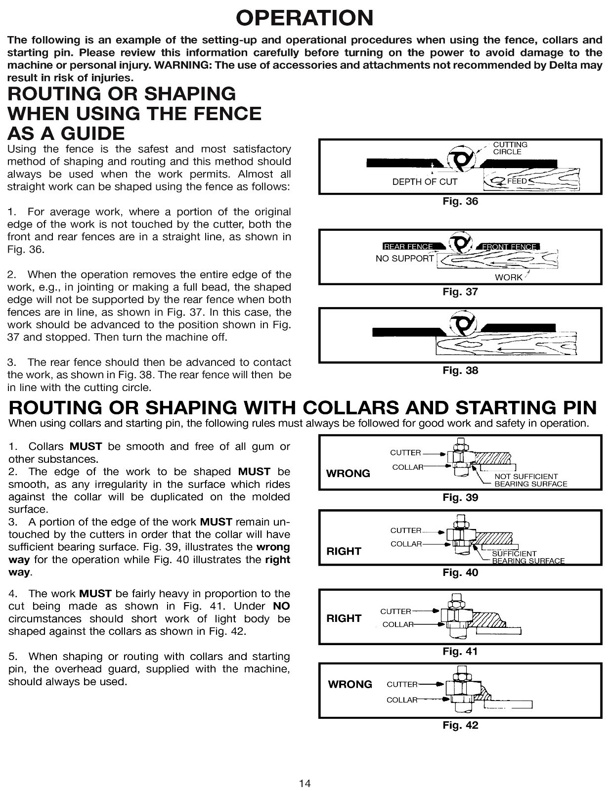 Delta Router/Shaper 43-505,43-506, 43-513 Instruct & Parts Manual #2034