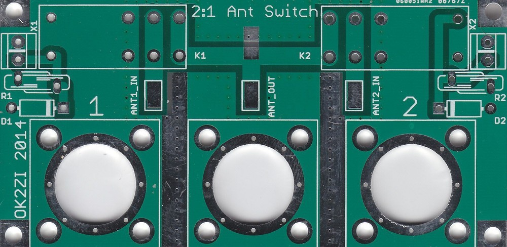 PCB  2:1 for remote antenna switch DIY cheap SO-239 PCB high quality