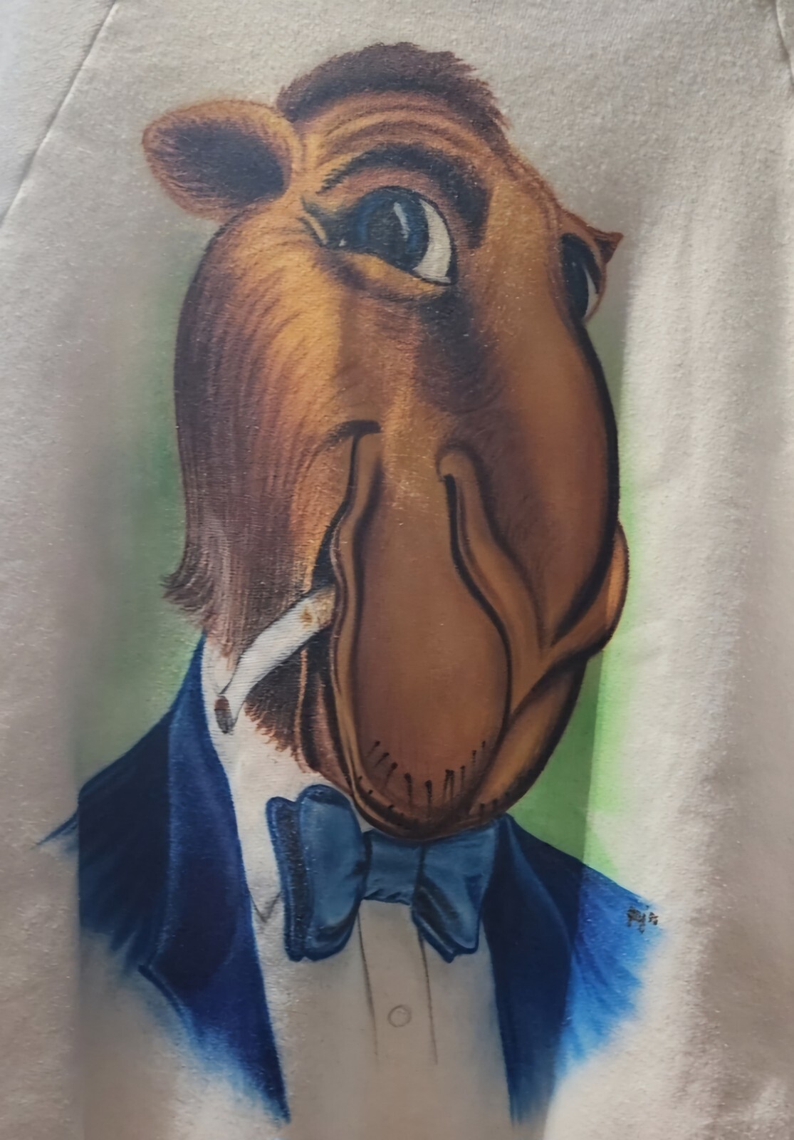 Vintage JOE CAMEL Airbrush Paint Sweatshirt 1996 By JERRY SMOOTH CHARACTER LARGE