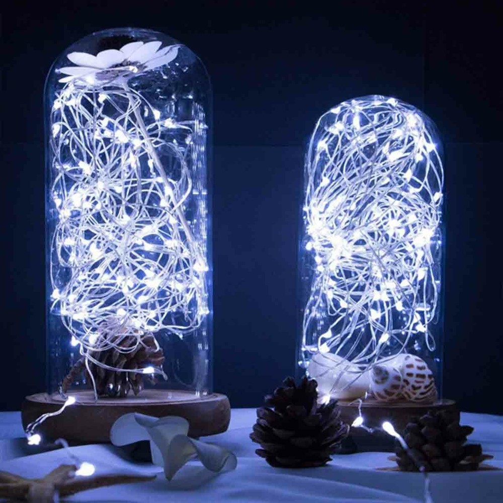 Solar battery powered Solar LED String & Fairy Lights Copper wire light string