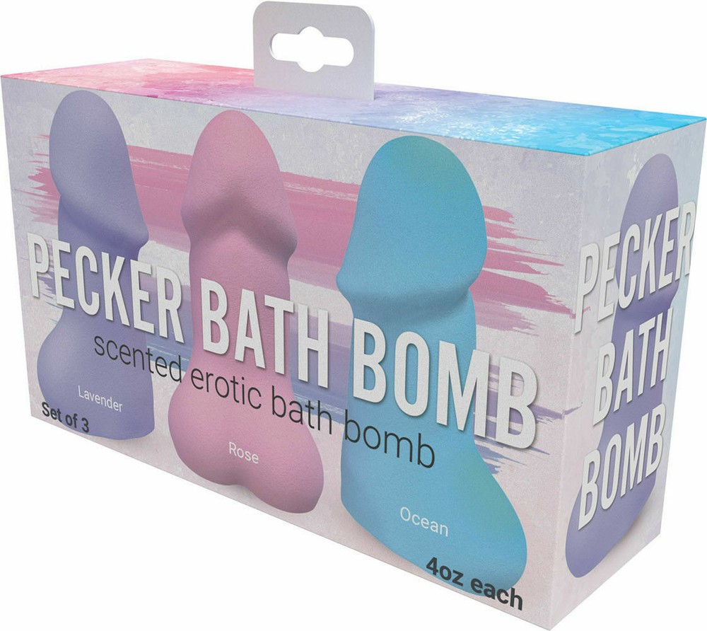 Pecker Bath Bombs 3 Pack Scents Lavender Rose Ocean