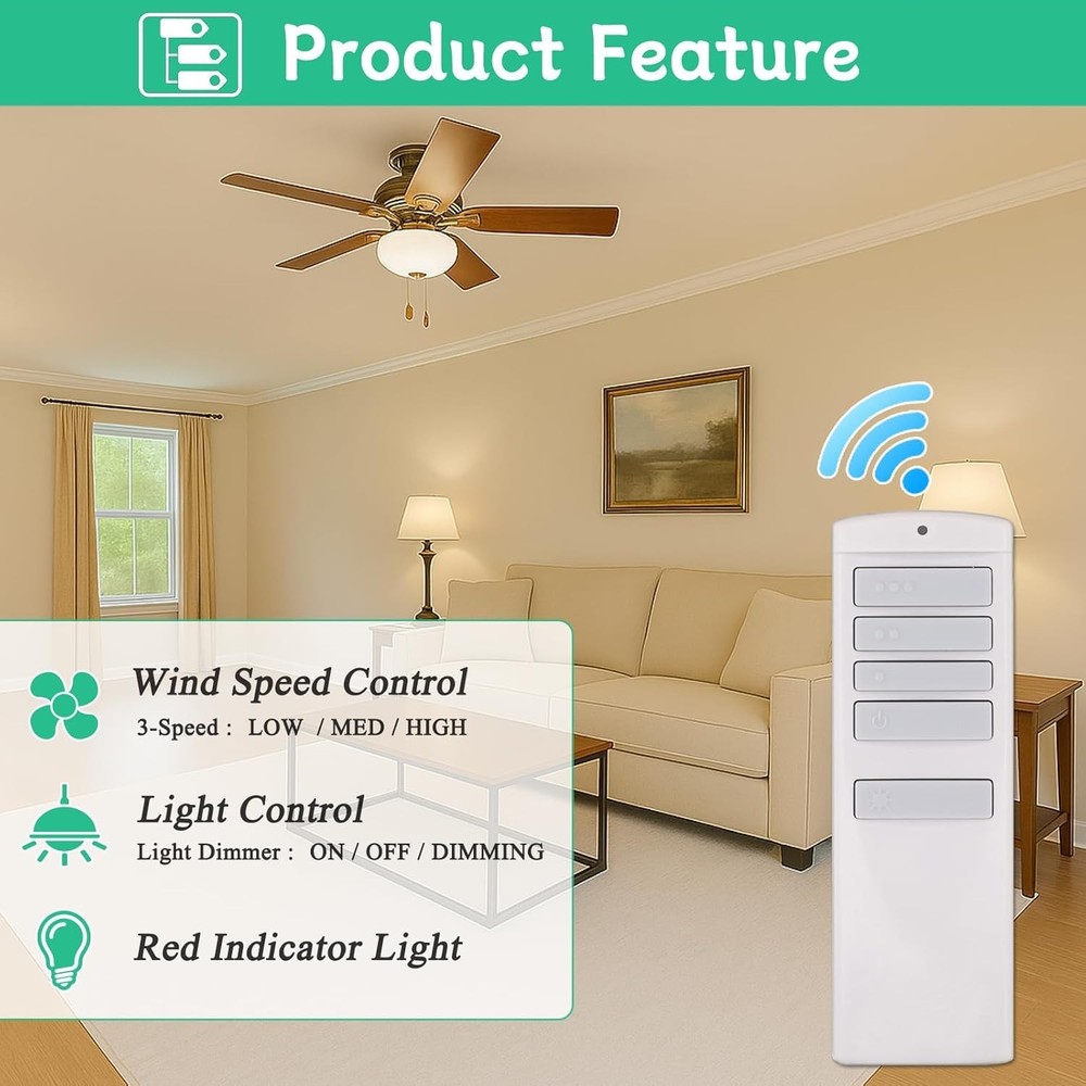 Ceiling Fan Remote Control for Harbor Breeze, Replacement for A25-TX001-R1/A2...