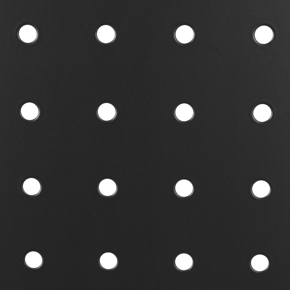 Tabletop Pegboard Stand: Cold-Rolled Steel, 15 Hooks, Black