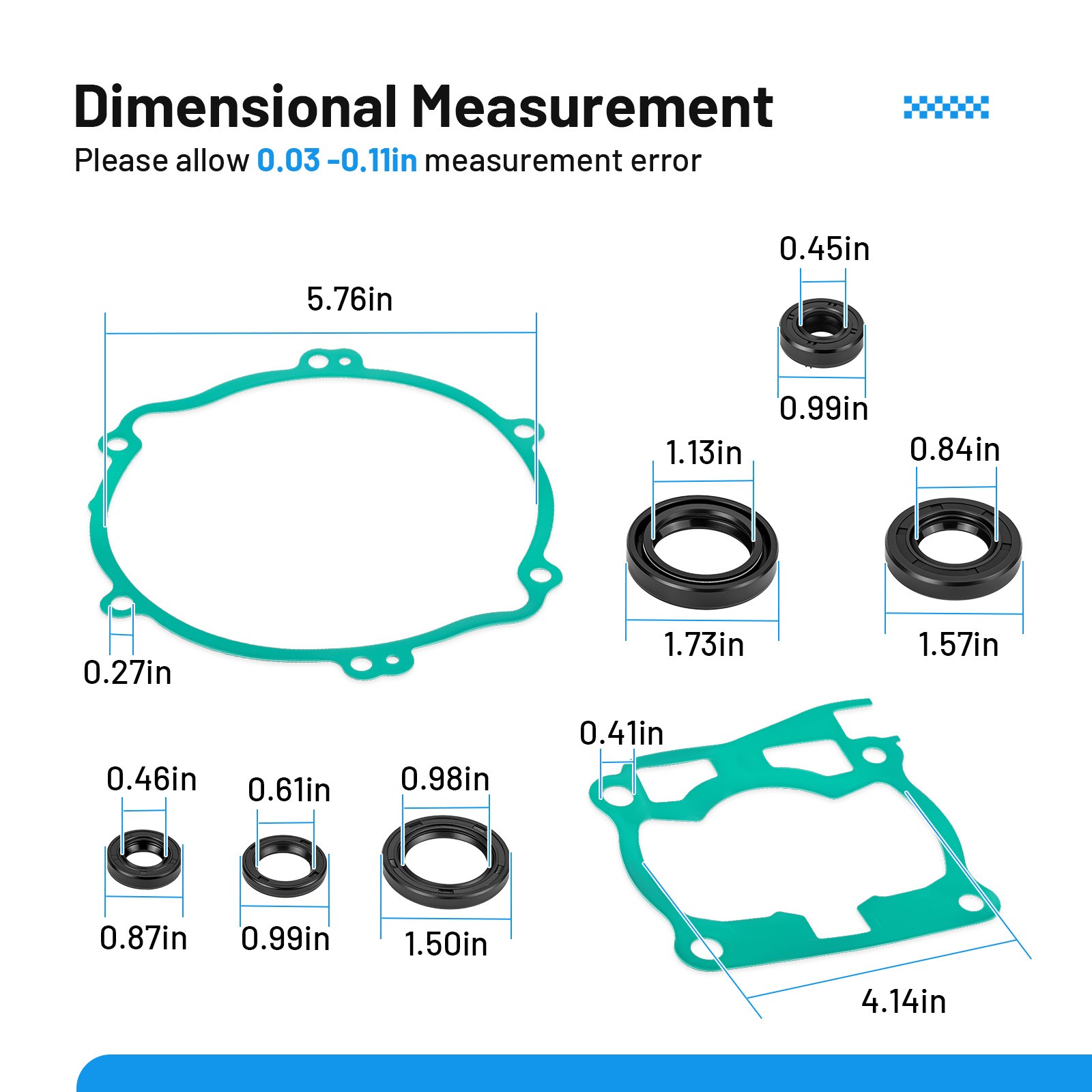 Complete Gasket Kit W/ Oil Seal for Yamaha YZ125 1998-2000 2001 2002 2003 2004