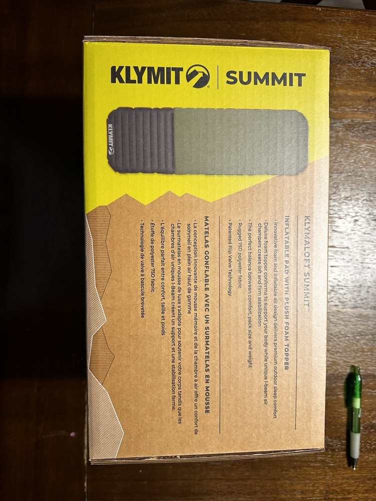Klymit Klymaloft Summit Camping Sleeping Pad Regular