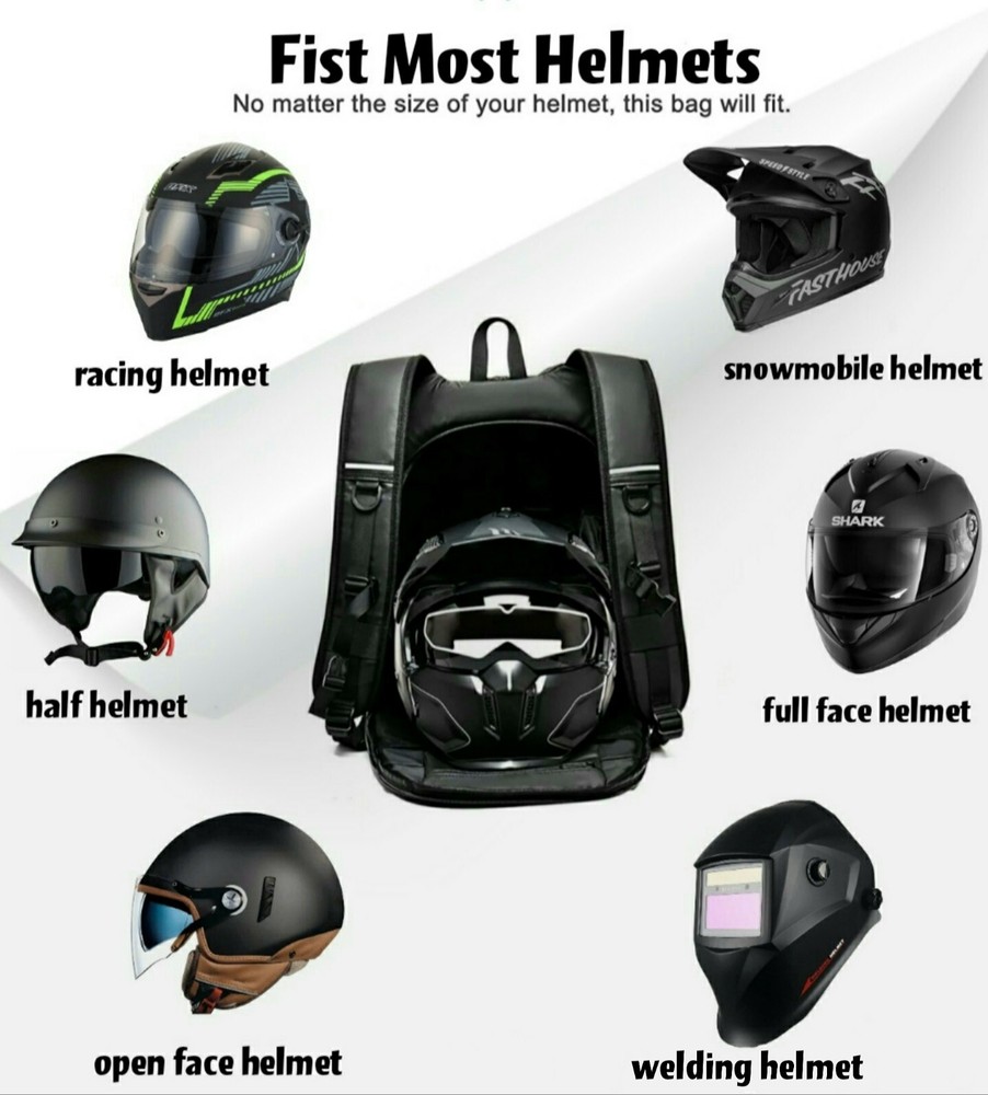Motorcycle Backpack Waterproof Helmet Backpack for Men Motorcycle Large Capacity