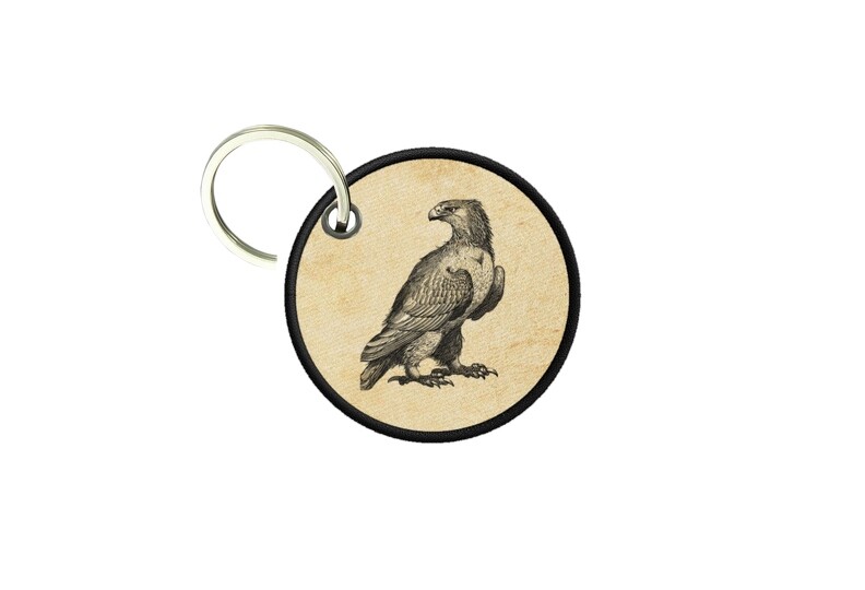 Keychain Round Printed Double-Sided Eagle Ref1