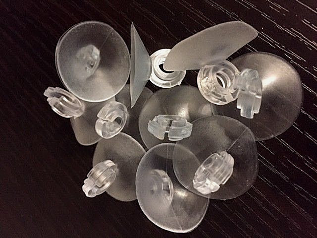 10X AQUARIUM CLEAR AIR LINE SUCTION CUPS STANDARD SIZE TUBING
