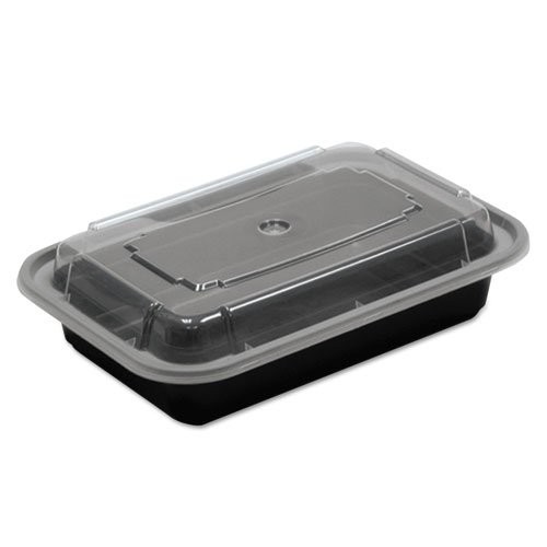 Pactive PACNC8168B Versatainers 16oz Black/Clear 1-compartment
