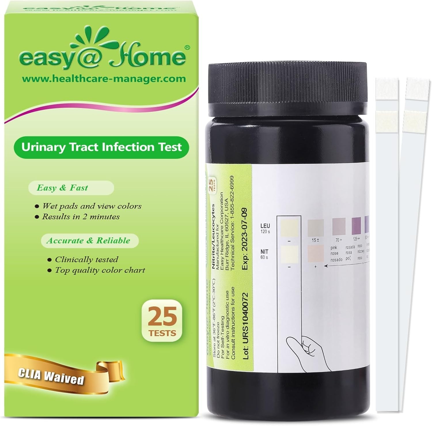 Easy@Home Urinary Tract Infection Test, 25 count