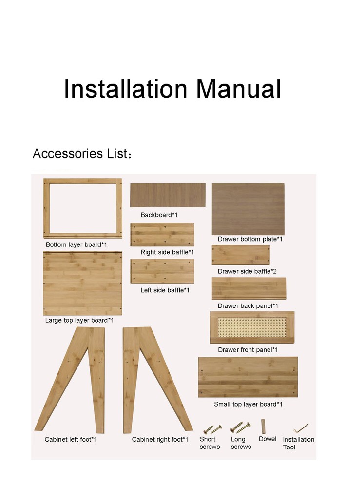 Bamboo Nightstand, End Table with Drawer, Bedside Table Sofa Side for Bedroom