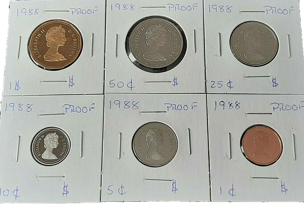 1988 Loonie Dollar Canada Proof Set