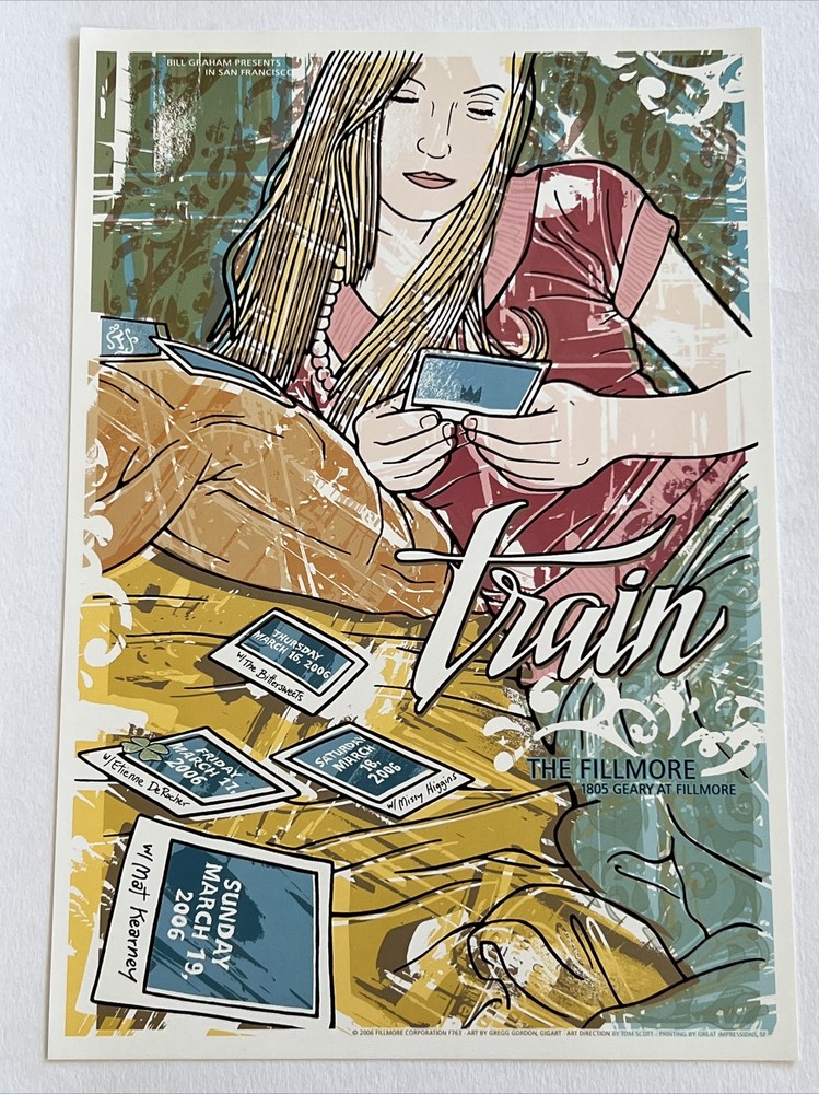 Train Mat Kearney Original Fillmore Concert Poster