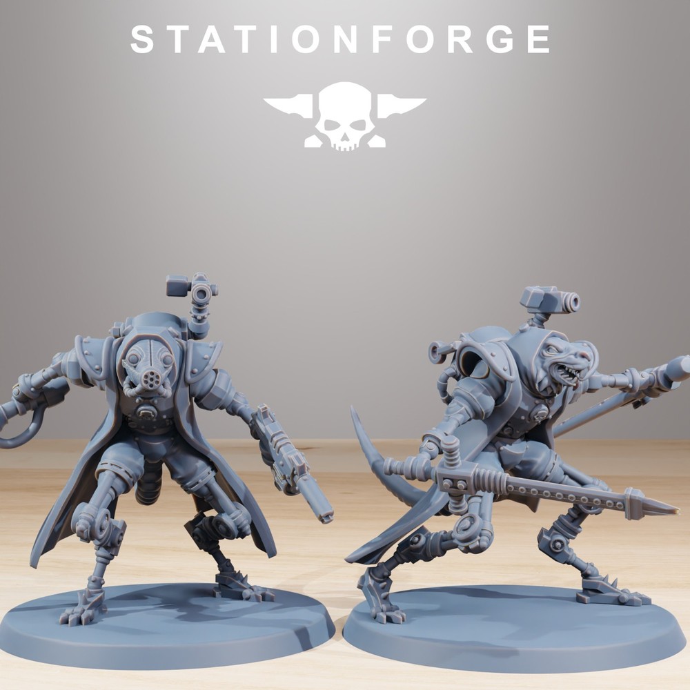 Station Forge Miniatures Raticus Curdsters Sci Fi Grim Dark Wargame Proxy 3D