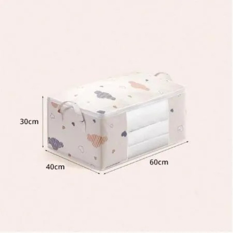 Large Capacity Clothes Storage Bag Organizer Handle Suitable Bedding Foldable