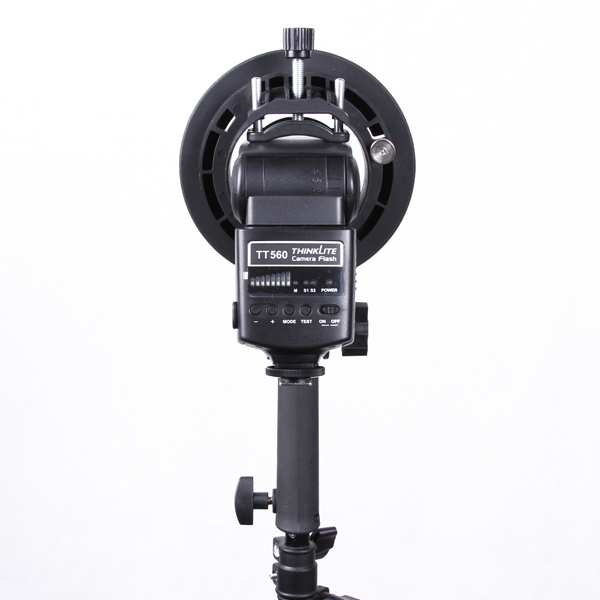 Hand Held Grip S Speedlite Flash Bracket Bowens Mount Holder for Snoot Softbox