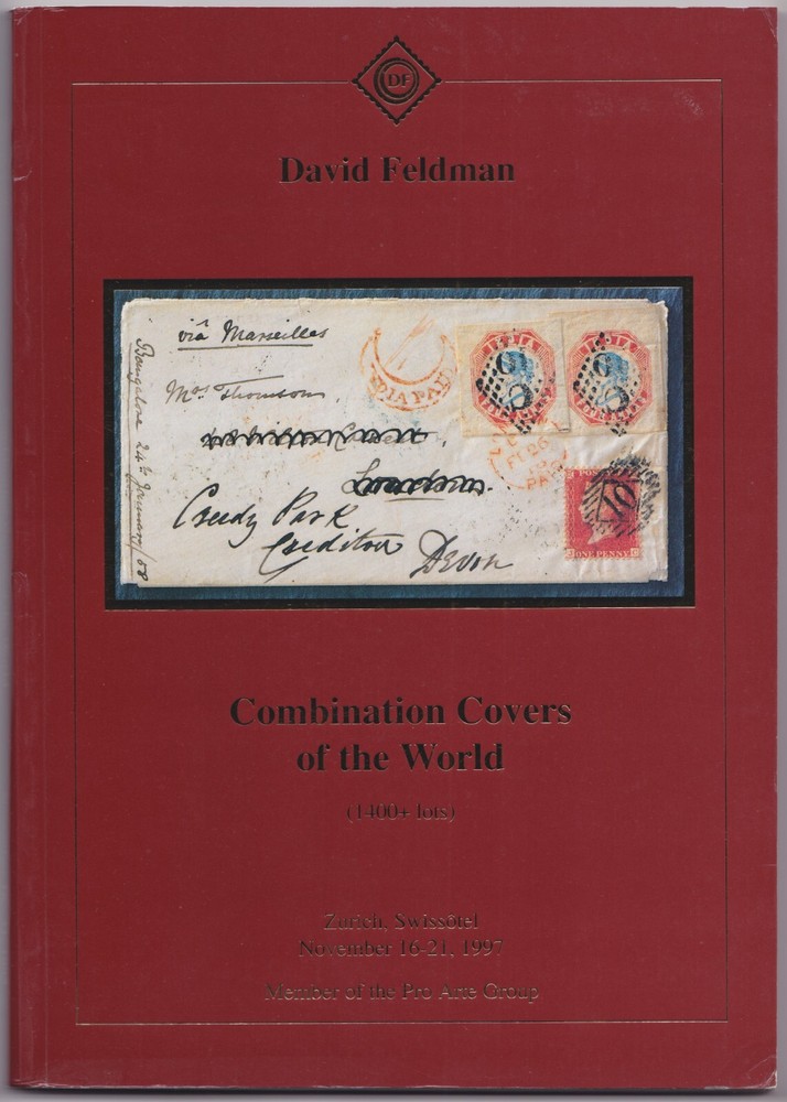 David Feldman Catalogue Combination Covers of the World  Zurich Nov 16-21 1997