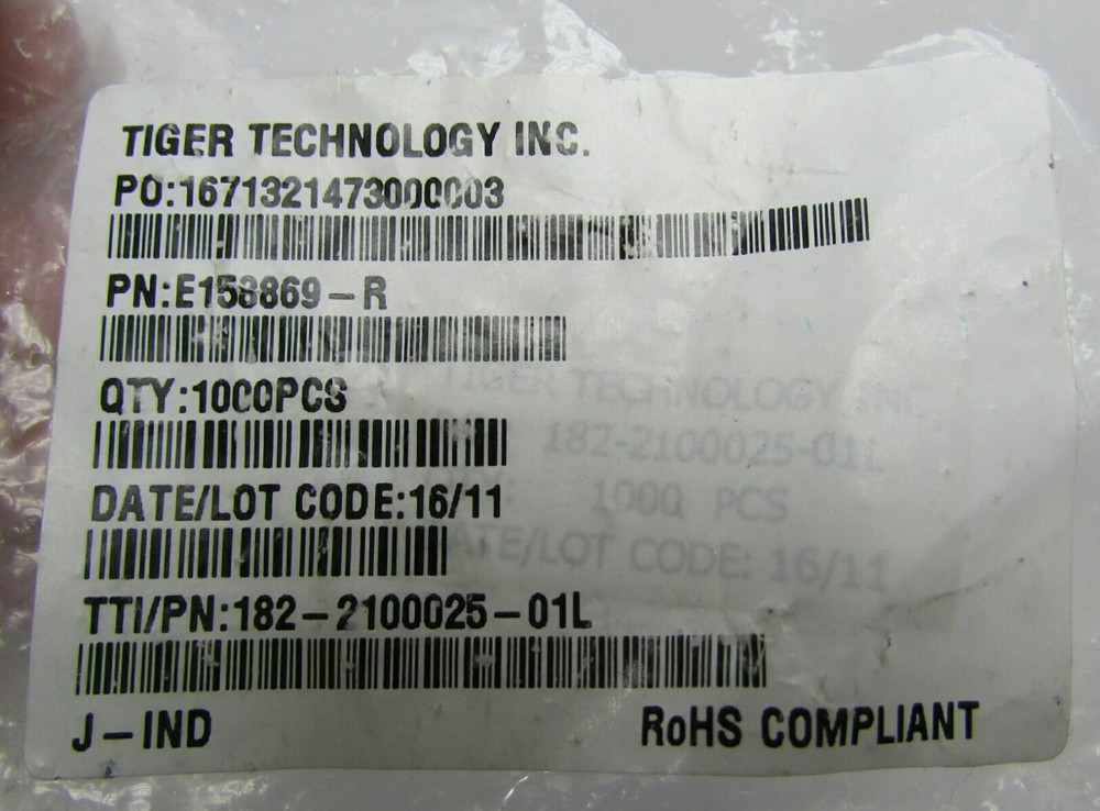 20 Tiger Technology 2-Pin Male Pin Right Angle Rectangular Receptacles E158869-R