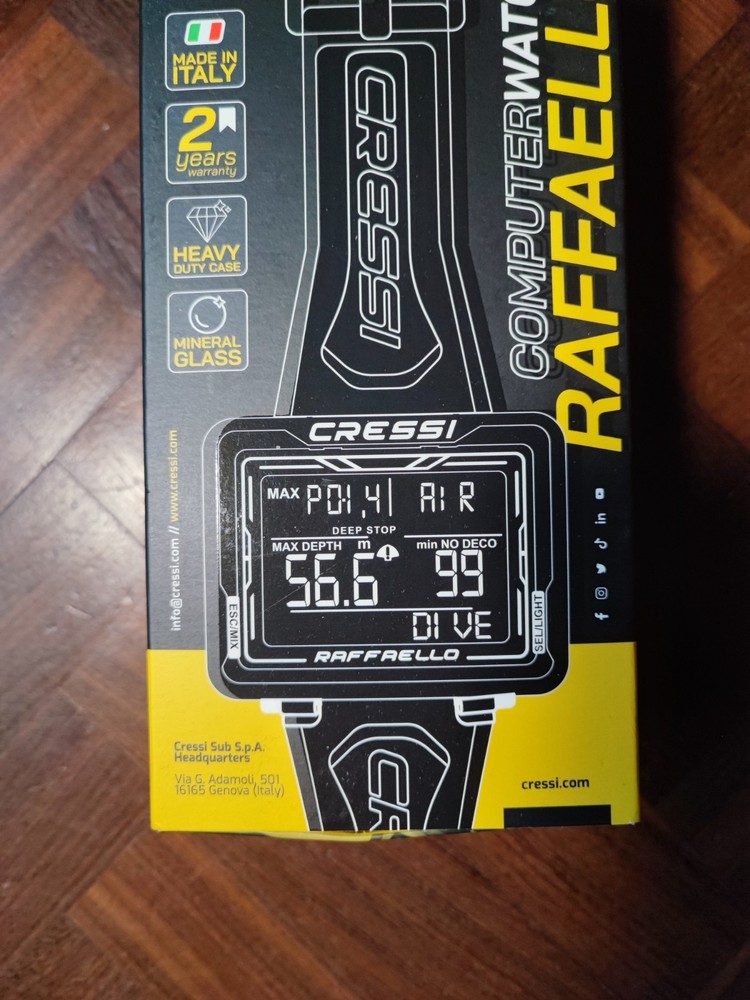 CRESSI Raphael - Unisex Diving Computer with Large Rectangular Screen...