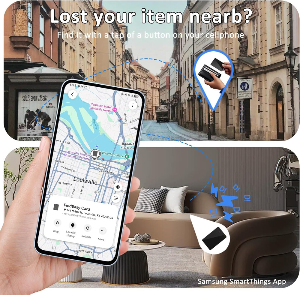 Wallet Tracker Card (Samsung Only),Rechargeable Bluetooth Smart Wallet Tracker,0