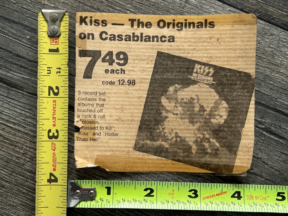 KISS Ad Advert The Originals Vinyl Record Album Set $7.49 Vintage Kiss Aucoin