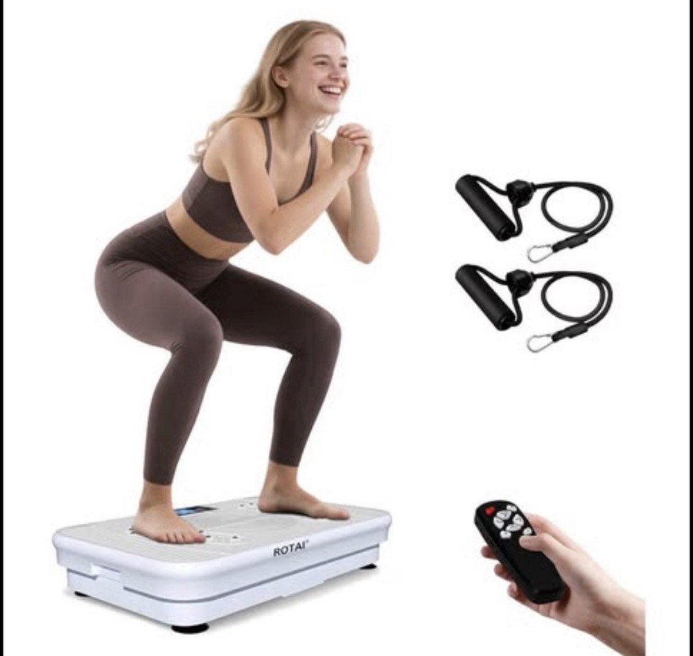 TRENDIVAOscillating Vibration Platform 99 Programs Surge Guard Remote Band White