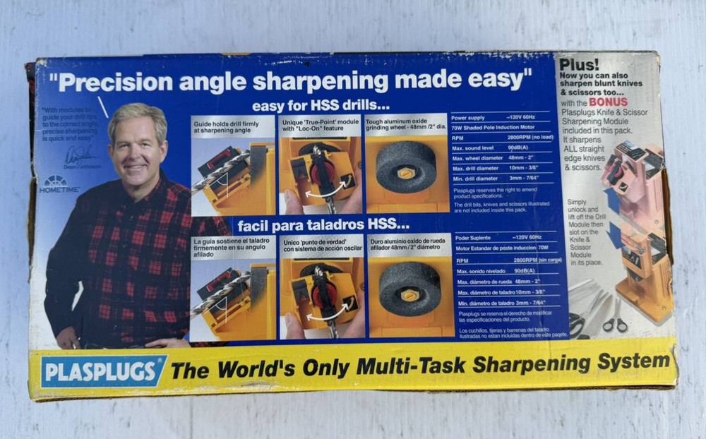 Plasplugs Compact DSH402US Sharpener for Drill-Bits/Knives/Scissors