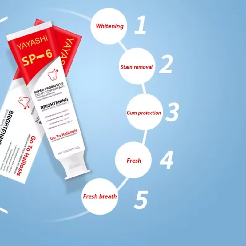4Pcs Super Probiotic SP-6 Toothpaste, Probiotics Bright White Toothpaste, Sp 6