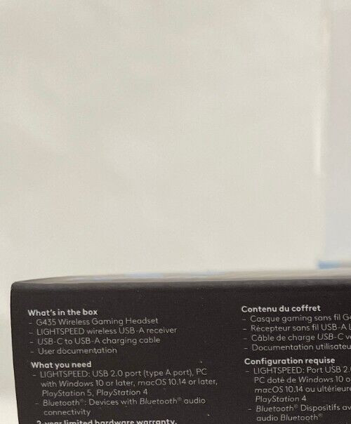 Logitech G435 Lightspeed Wireless Bluetooth Gaming Headset - Black