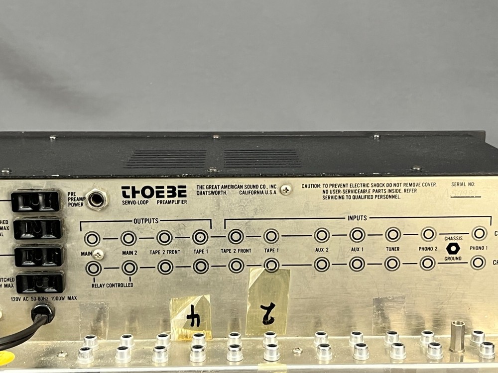 Vintage GAS THOEBE SERVO-LOOP Preamplifier AC100V; Tested