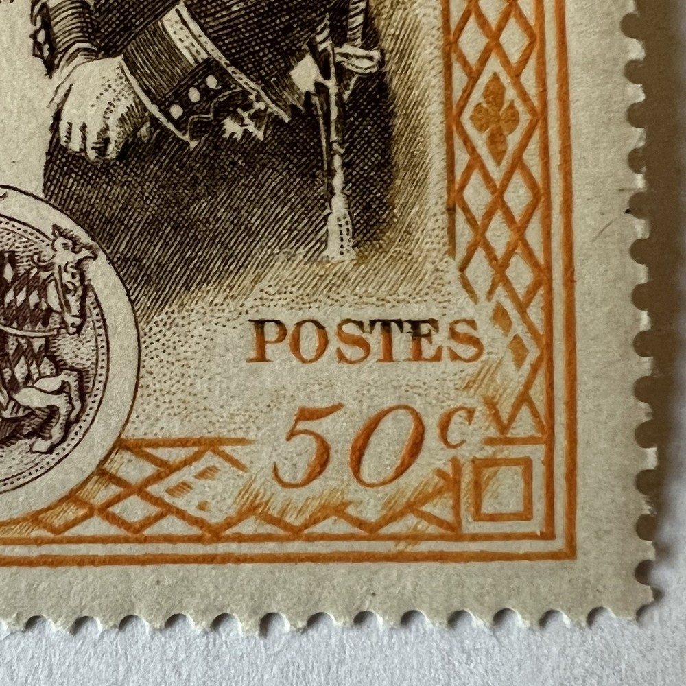 ERROR 1950 MONACO STAMP #248 WITH COLOR SHIFT