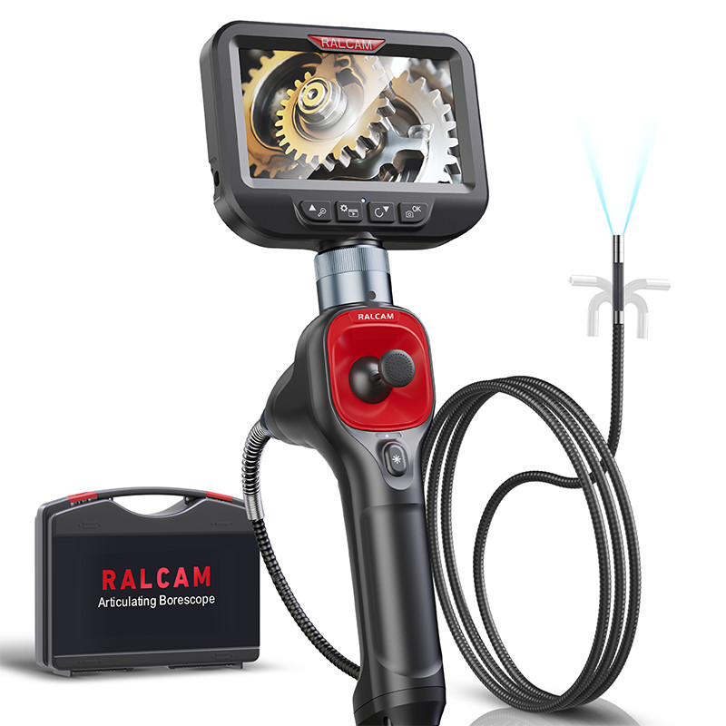 Ralcam 4-Way 720° Articulating Borescope Industrial Endoscope Inspection Camera
