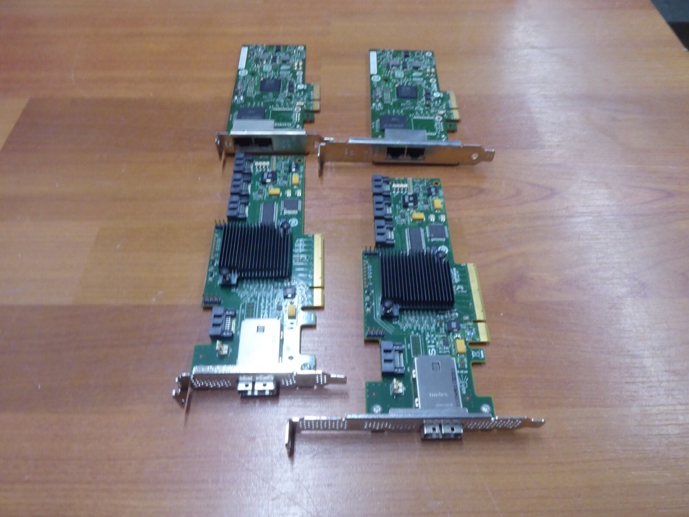 IBM SERVER NIC CARDs 49Y4232 + SAS CONTROLLER 9212-4i4e FULL + HALF LOT PCI-e