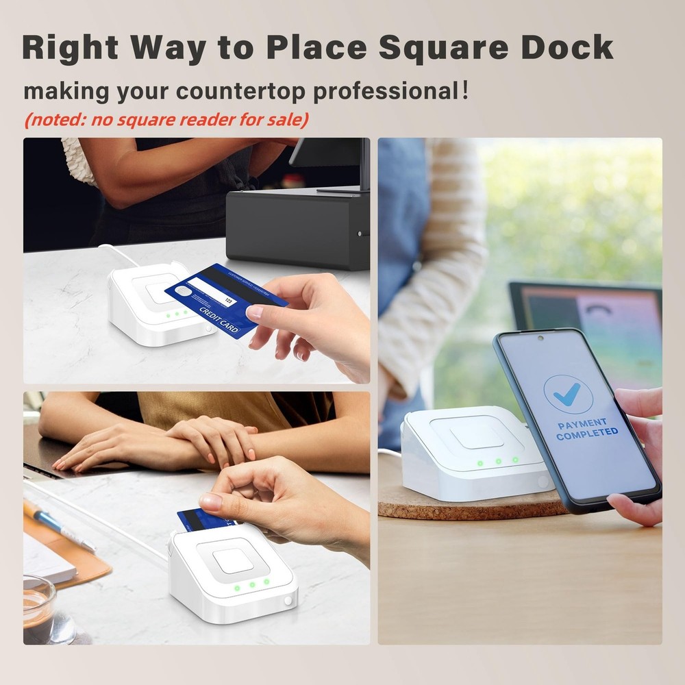 Square Dock for Reader 2nd Generation, Holder Stand White