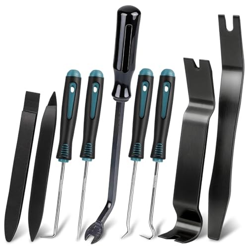 9 Pcs Auto Trim Removal Tool Kit - Plastic Pry Tool for Door Panel Dashboard