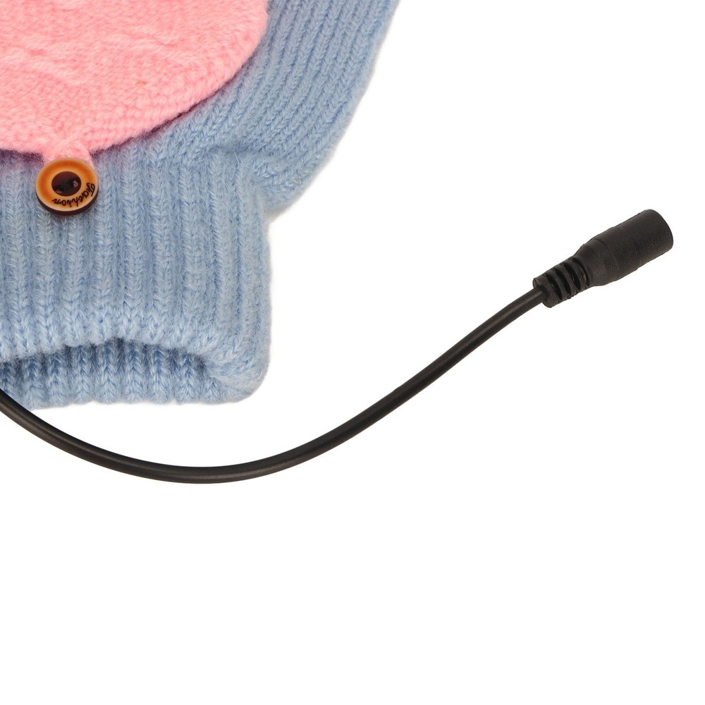 USB Heating Full Finger Half Fingerless Double Sided Heating Soft Hand