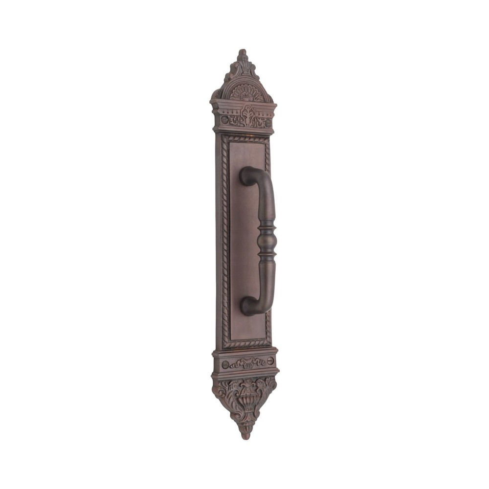 Solid Brass Push and Pull Door Handle Set - The Fan - Oil Rubbed Bronze