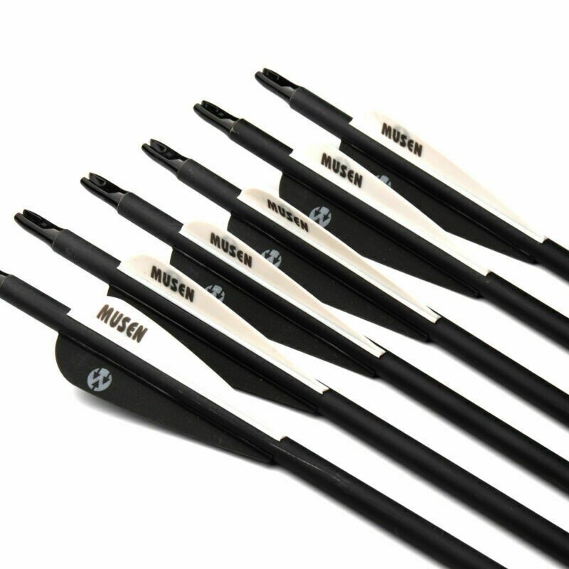 32" Archery Carbon Arrows SP500 Removable Tips for Recurve&Compound Bow Target