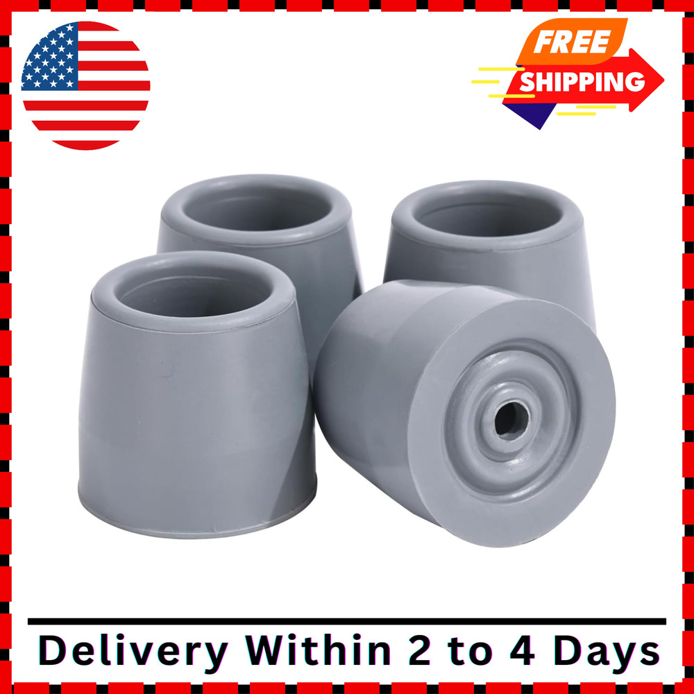 4PCS Walker Tips 1 1/8 '' Heavy Duty Replacement Rubber Tips for Walkers, Commod