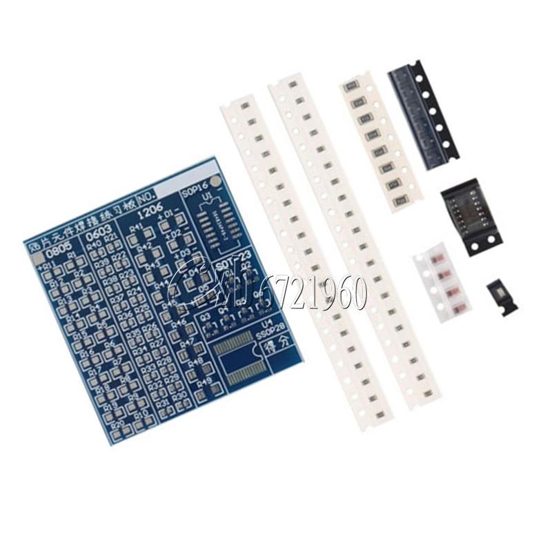 DIY SMD SMT Components Welding Practice Board Soldering Skill Training Kit