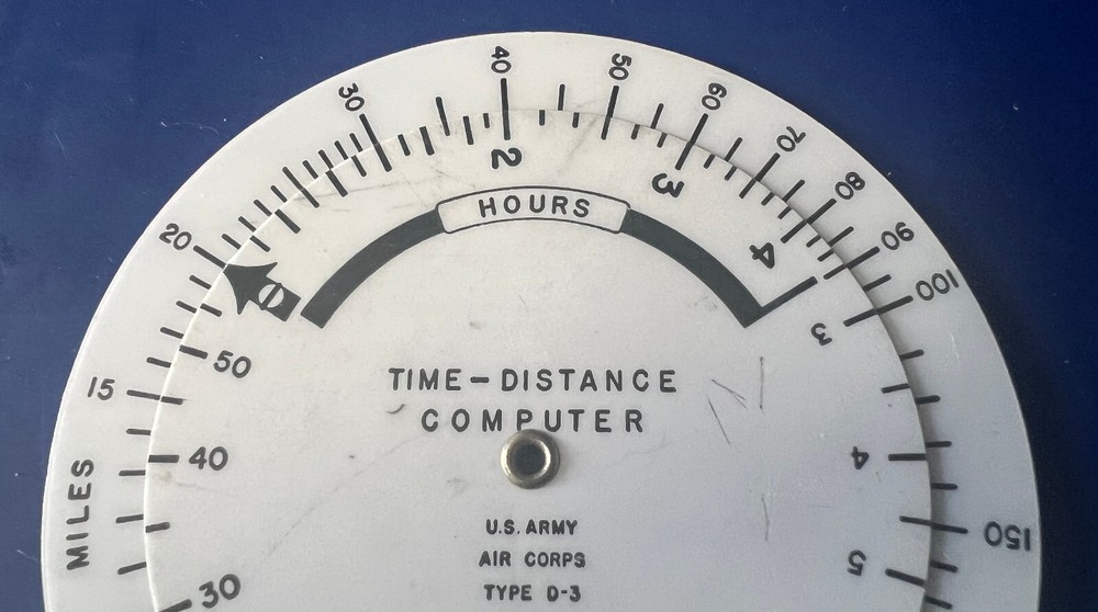 ARMY AIR CORPS TYPE D-3 TIME & DISTANCE COMPUTER